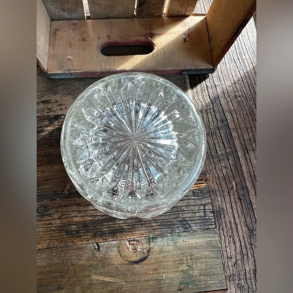 Mid-Century Crystal Transparent Vase, Italy, 1960s